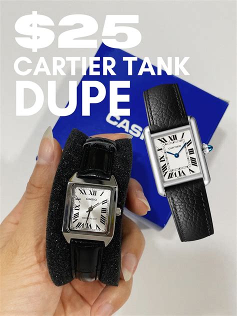 cartier tank watch dupe casio|cartier tank watch dupe review.